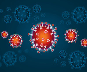 coronavirus représenté vectoriellement